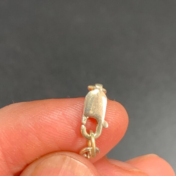 VTG Sterling Silver Champagne Faux Pearl Swarovski Crystal Station Bracelet 7.5" - Picture 7 of 11